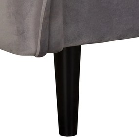 Szürke bársony fotel Juli – Ropez