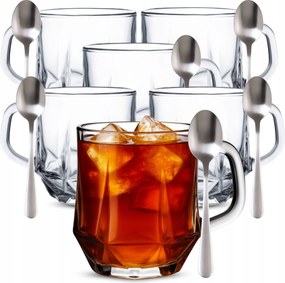 Poharak 300ml Kávé Tea Italok Pohár Füllel Szett Teáskanál