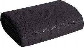 Ágytakaró BONI/5 170x210 fekete patchwork vastag glamour pléd