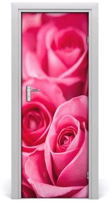 Ajtóposzter öntapadós rózsaszín rózsa 75x205 cm