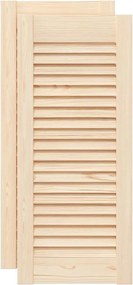 vidaXL 2 db tömör fenyőfa lamellás szekrényajtó 69x29,5 cm