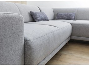Világosszürke kinyitható-tárolóhelyes sarokkanapé (jobb oldali-L alakú) Classy Sophie – Miuform