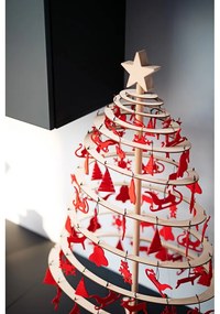 Small csillag csúcsdísz fából, dekorációs karácsonyfára - Spira