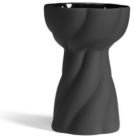 Twist váza 12 cm, fekete - COOEE