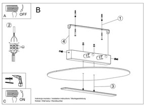 Sollux SL.1005 - Mennyezeti lámpa SALIA 2xG9/40W/230V