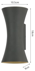 Brilagi - LED kültéri fali lámpa BICON LED/10W/230V antracit IP44