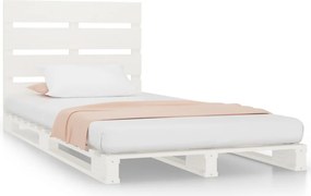 vidaXL fehér tömör fenyőfa ágy matrac nélkül 90 x 200 cm