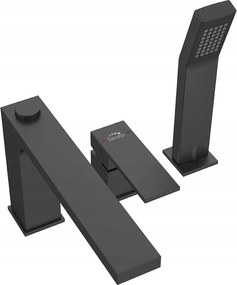 Kvadrato Fekete 3 Lyukú Álló Kádcsaptelep