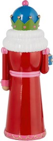 X-MAS dekor figura király piros 20 cm