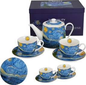 Főzőkancsó Szett 2 Csésze Csészealjjal Starry Night Van Gogh