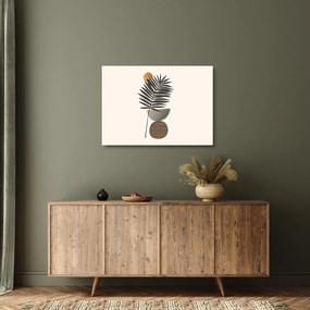 Üveg kép - Absztrakció pálmalevéllel (70x50 cm)