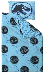 Ragyogó pamut ágyneműhuzat JURASSIC WORLD kék Ágyneműhuzat mérete: 70 x 90 cm | 140 x 200 cm