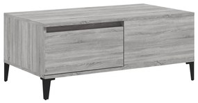 Szürke sonoma színű szerelt fa dohányzóasztal 90 x 50 x 36,5 cm