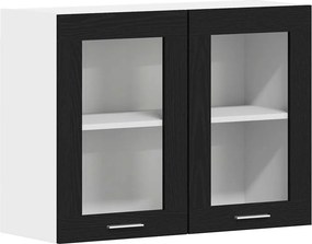 vidaXL Függő szekrény Lyon Fekete tölgy 80 x 31 x 60 cm Faanyag