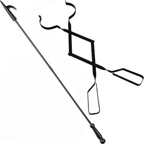 Fa fogó tartozék szett kandalló tűzrakóhely kályha fekete