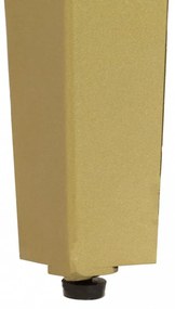 szürke tömör mangófa tálalóasztal sárgarézzel 110x35x76 cm