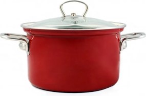 Belis Zománcedény üvegfedővel Eco-ceramic 24 cm/6,1l