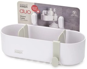 Fehér öntapadós műanyag fürdőszobai polc Duo – Joseph Joseph