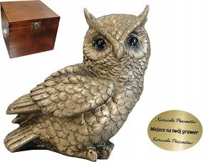 Bagoly Figura Fa Dobozban Ajándék Szett Köszönetnyilvánítás