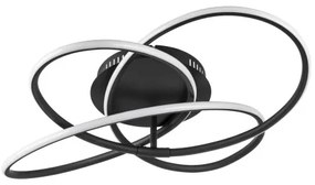 Globo 67201S-30 Mennyezeti lámpa fém fekete és fehér akril kombináció. Ø:600, H:127, tartozék: 1xLED 30W 230V, 1370lm, 3000K