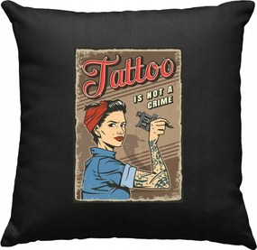 Tattoo párna, fekete