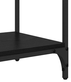 vidaXL Konzolasztal fiókkal Fekete tölgy 75 x 34,5 x 75 cm Faanyag