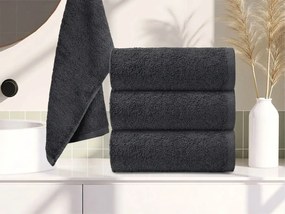 Bella sötétszürke 100% pamut gyerek törölköző 30x50 cm, 100% pamut