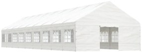fehér polietilén pavilon tetővel 20,07 x 5,88 x 3,75 m