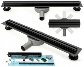 REA - Lineáris ereszcsatorna Neo Slim Pro 500mm, fekete, REA-G6992