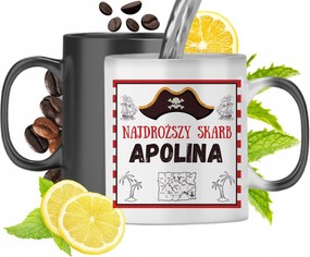 Mágikus bögre Apolina Fekete matt nyomott mintával 330ml