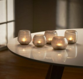 Terra üveg gyertyatartók, 5 db-os készlet - Philippi