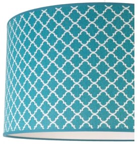 Duolla - Csillár zsinóron MAROKO 1xE27/40W/230V átm. 45 cm türkiz/fehér