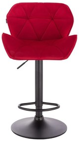 HR111W Vörös modern velúr szék fekete lábbal