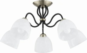 Felületre szerelhető ARIEL csillár 5xE27/15W/230V sárgaréz/fekete