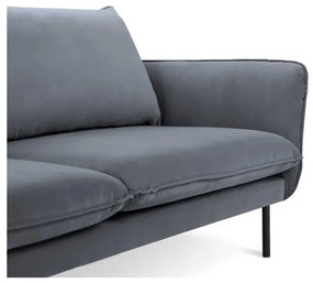 Vienna szürke bársony kanapé, 200 cm - Cosmopolitan Design