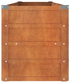 Rozsda színű corten acél kerti magaságyás 160 x 40 x 45 cm