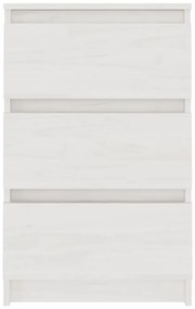 fehér tömör fenyőfa éjjeliszekrény 40 x 29,5 x 64 cm