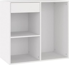 vidaXL fehér szerelt fa pipereszekrény 80 x 40 x 75 cm