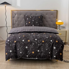 Flanel mikroszálas ágyneműhuzat STELLAR sötétszürke Ágyneműhuzat mérete: 70 x 90 cm | 140 x 200 cm