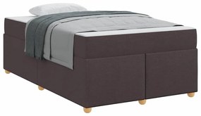 Ágykeret matracmal sötétbarna 120 x 200 cm szövet