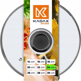 Üvegfedő 24 cm Serpenyő Fedő Univerzális Hőálló