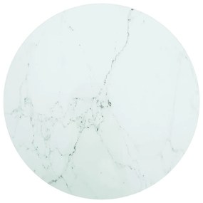 fehér edzett üveg asztallap márványdizájnnal Ø80 x 1 cm
