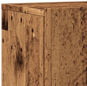 2 db antik fa színű falra szerelhető TV-szekrény 80 x 30 x 41cm