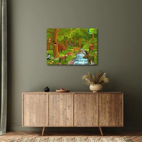 Gyermek kép állatokkal (70x50 cm)