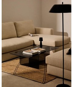 Szürke üveg dohányzóasztal 60x120 cm Zaren – Kave Home