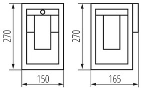 Kanlux 34982 - Kültéri fali lámpa érzékelővel VIMO 1xE27/15W/230V IP44