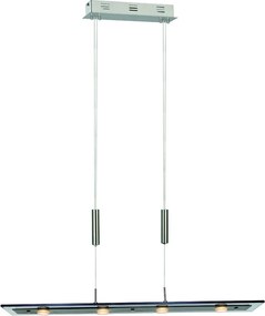 ITALUX P0795A-SMOKY SAVIO Modern Led Függesztett Lámpa Króm, Fekete, Átlátszó LED IP20
