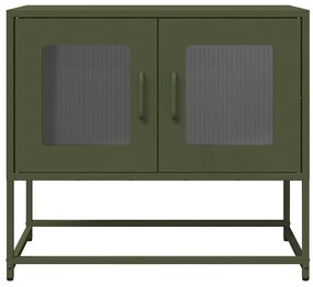 olívazöld hidegen hengerelt acél TV-szekrény 68x39x60,5 cm