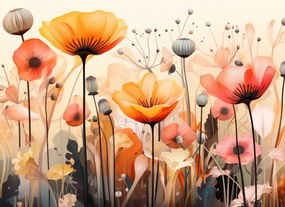 Poszter 55x40cm TĂĄncos pipacsok