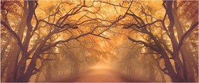 Egy út képe egy őszi tájon (120x50 cm)
